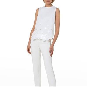 akris dot sequin white top